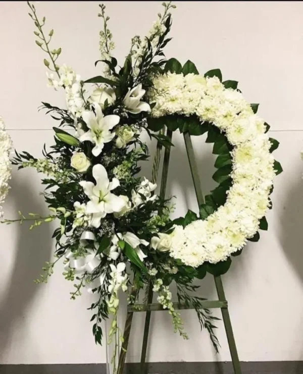 Corona Funebre Rosas Blancas